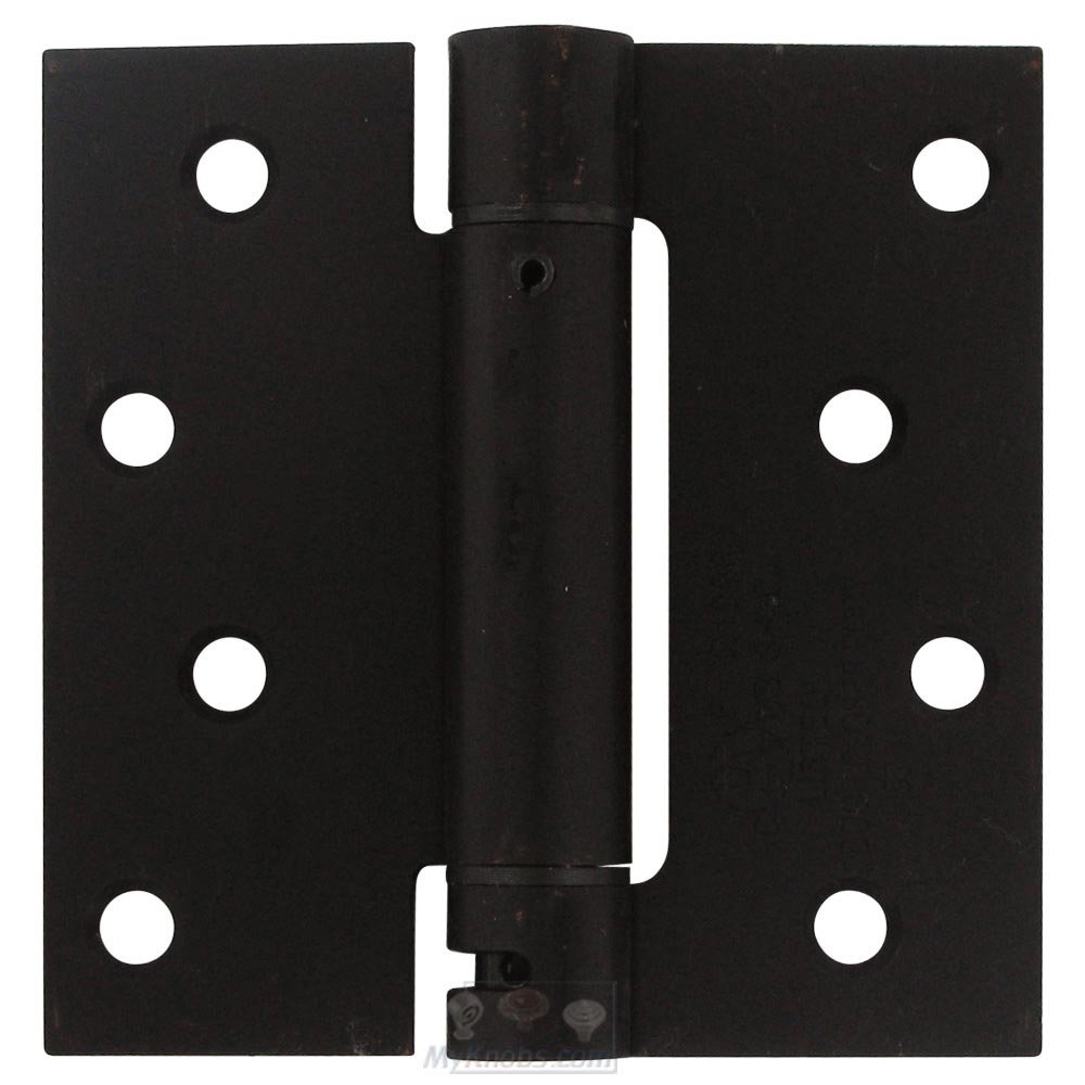 Deltana 4" x 4" Standard Square Spring Door Hinge (Sold Individually) in Oil Rubbed Bronze