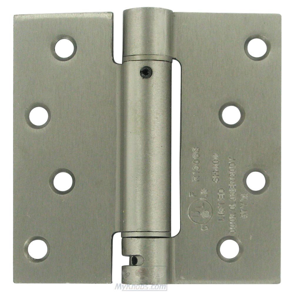 Deltana 4" x 4" Standard Square Spring Door Hinge (Sold Individually) in Brushed Nickel