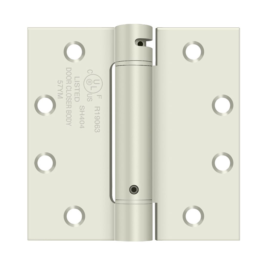 Deltana 4 1/2"x 4 1/2" UL Listed Spring Hinge (Sold Individually) in White