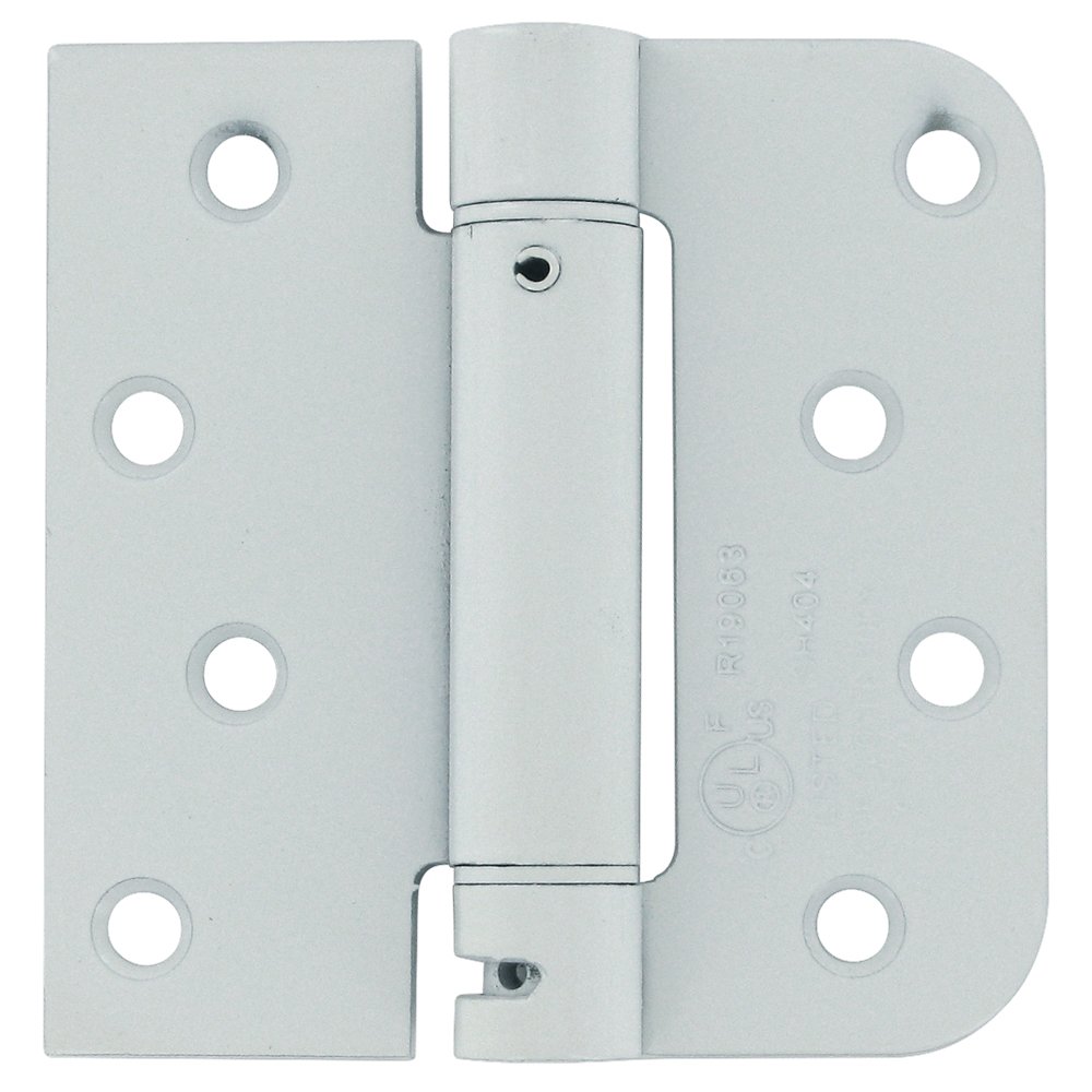 Deltana 4" x 4" 5/8" Radius/Square/Standard Spring Door Hinge (Sold Individually) in Paint White