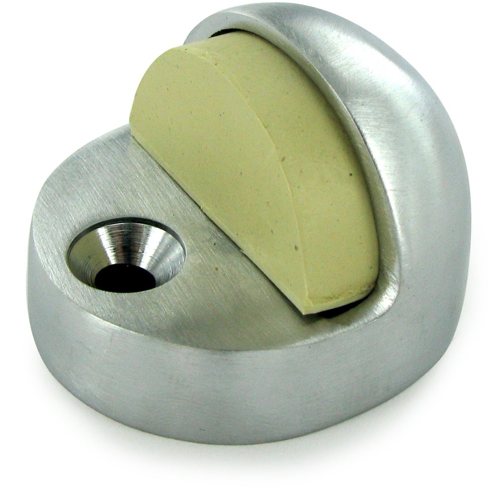 Deltana Solid Brass High Profile Dome Stop in Brushed Chrome