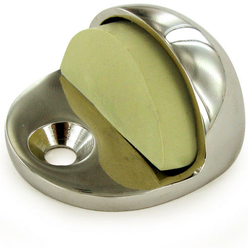 Deltana Solid Brass Low Profile Dome Stop in Polished Nickel
