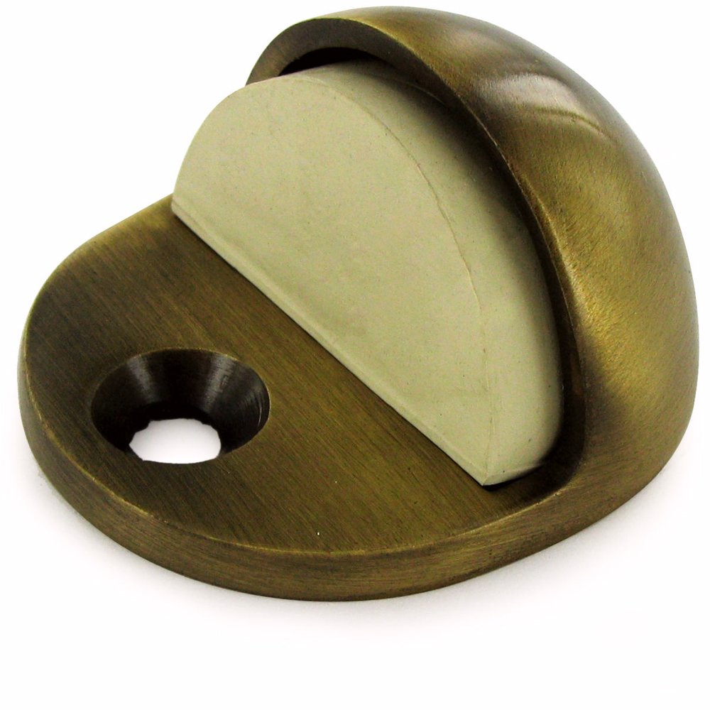 Deltana Solid Brass Low Profile Dome Stop in Antique Brass