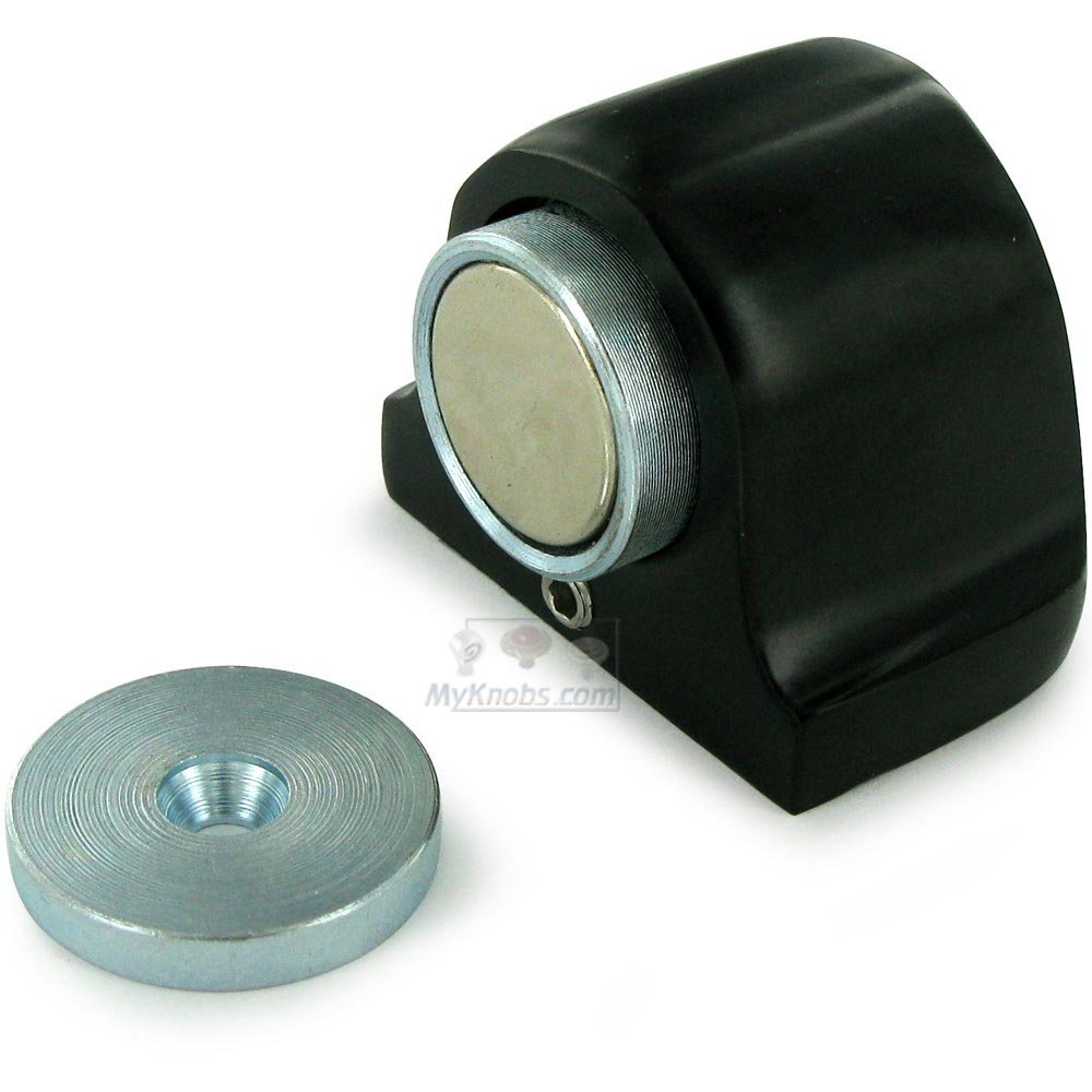 Deltana Solid Brass Magnetic Dome Stop in Paint Black