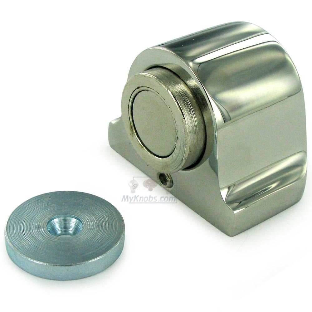 Deltana Solid Brass Magnetic Dome Stop in Polished Stainless Steel