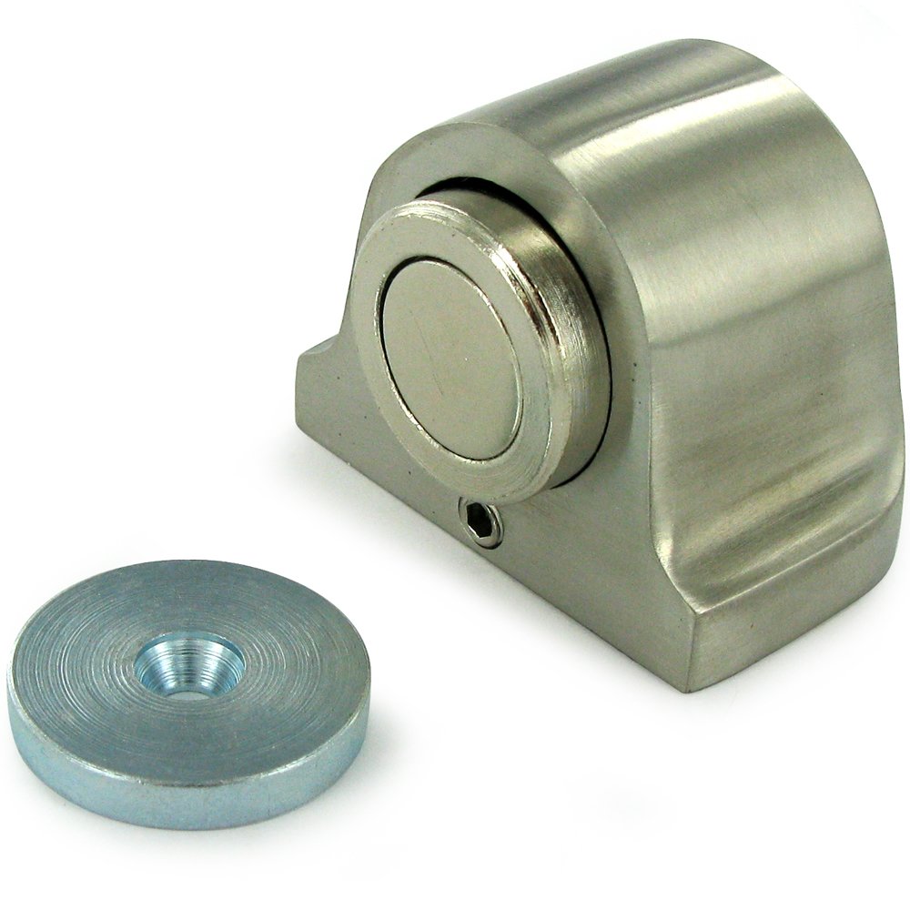 Deltana Solid Brass Magnetic Dome Stop in Brushed Stainless Steel