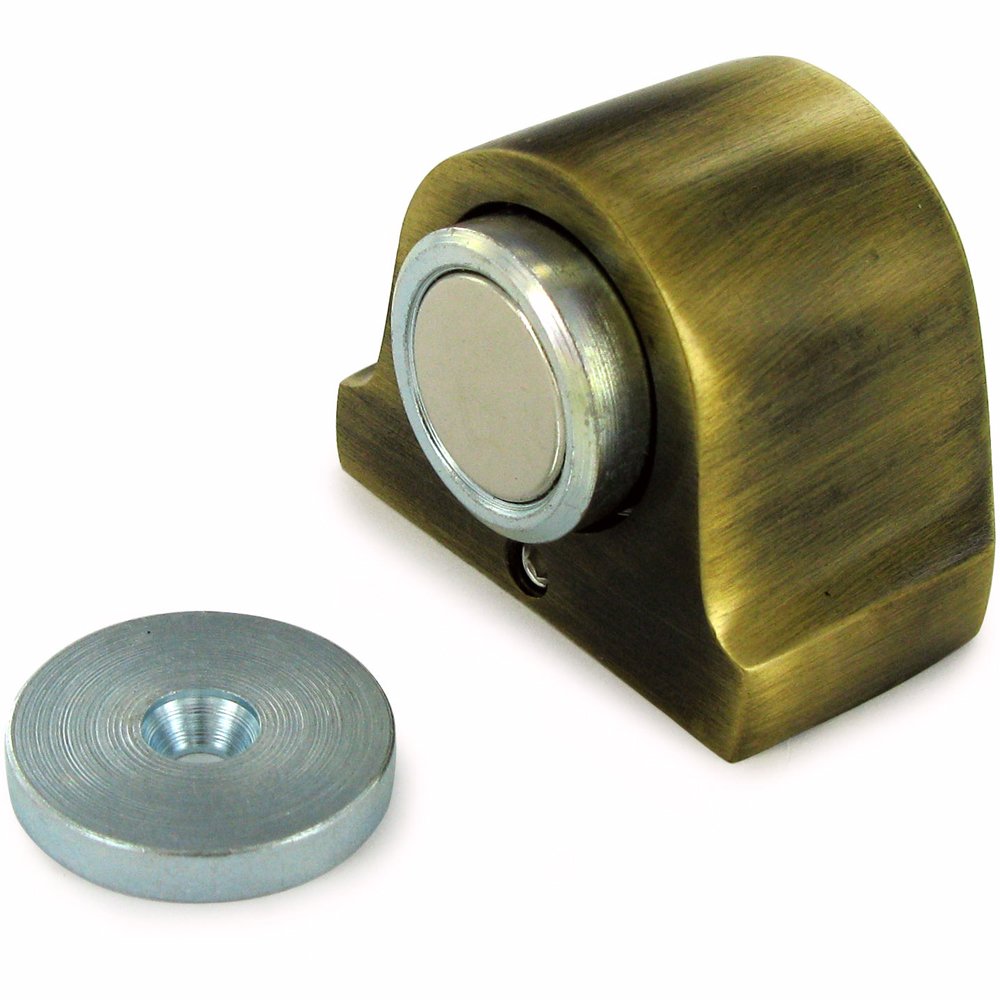 Deltana Solid Brass Magnetic Dome Stop in Antique Brass