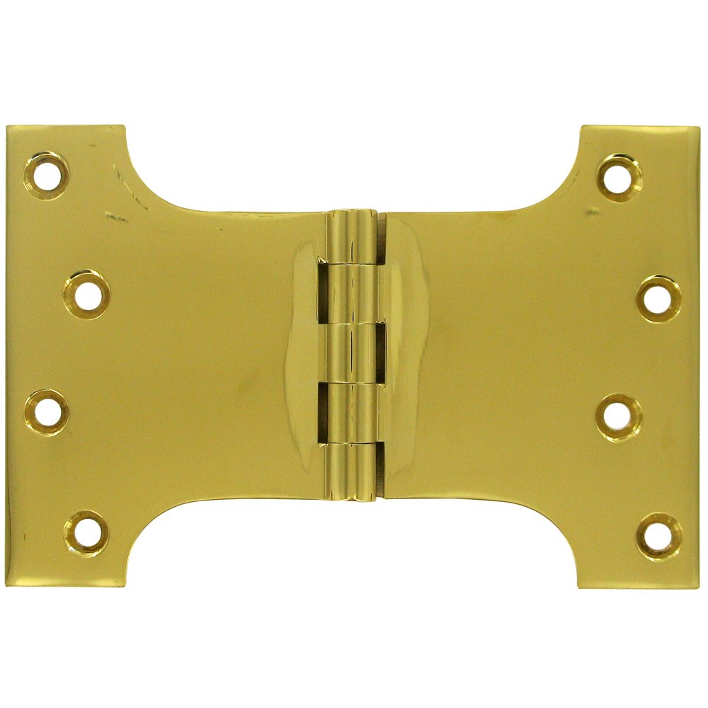 Deltana Solid Brass 4" x 6" Parliament Door Hinge (Sold as a Pair) in PVD Brass