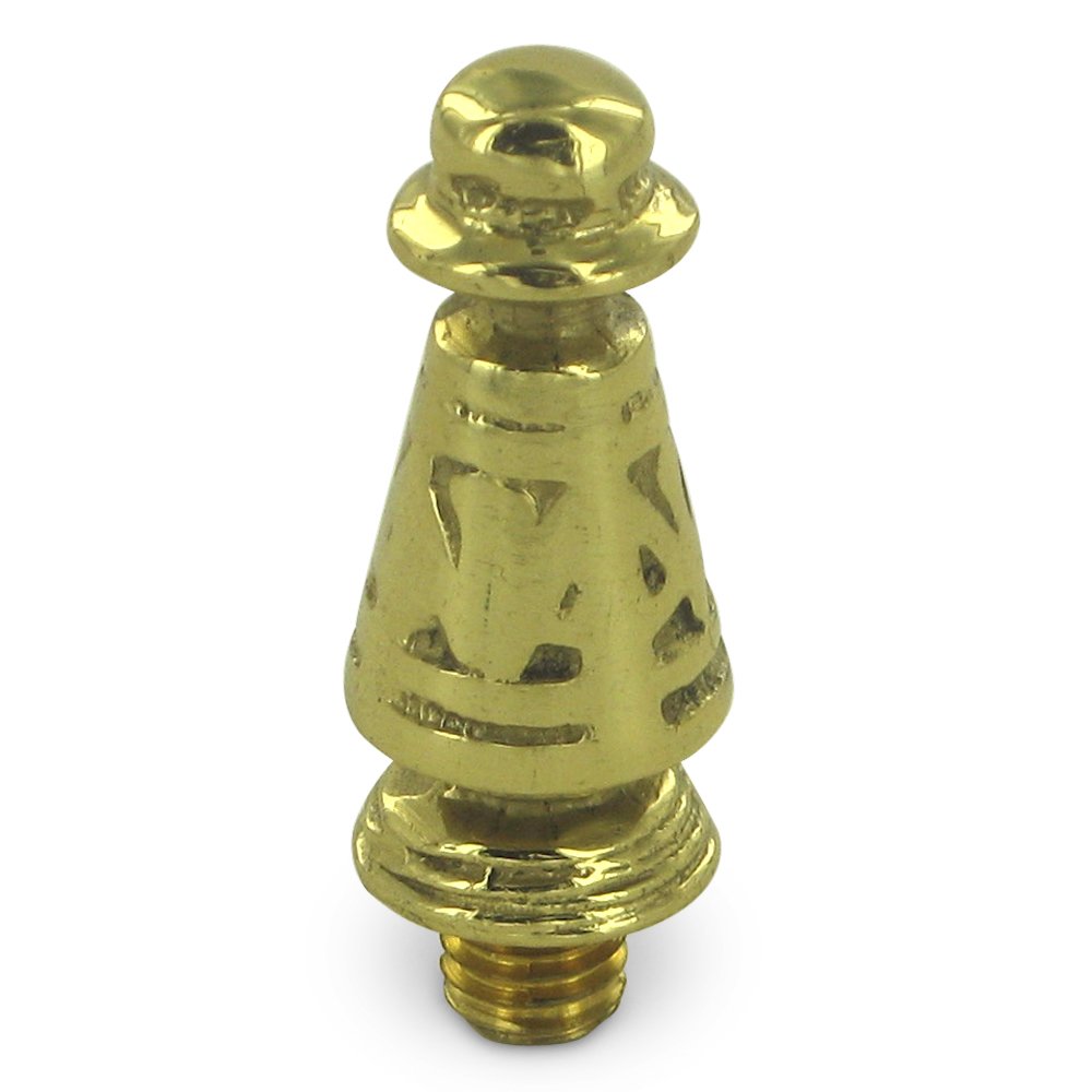 Deltana Solid Brass Ornate Tip Door Hinge Finial (Sold Individually) in Polished Brass