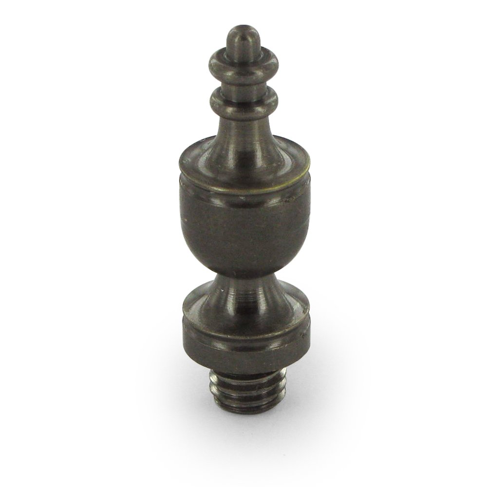 Deltana Solid Brass Urn Tip Door Hinge Finial (Sold Individually) in Antique Nickel