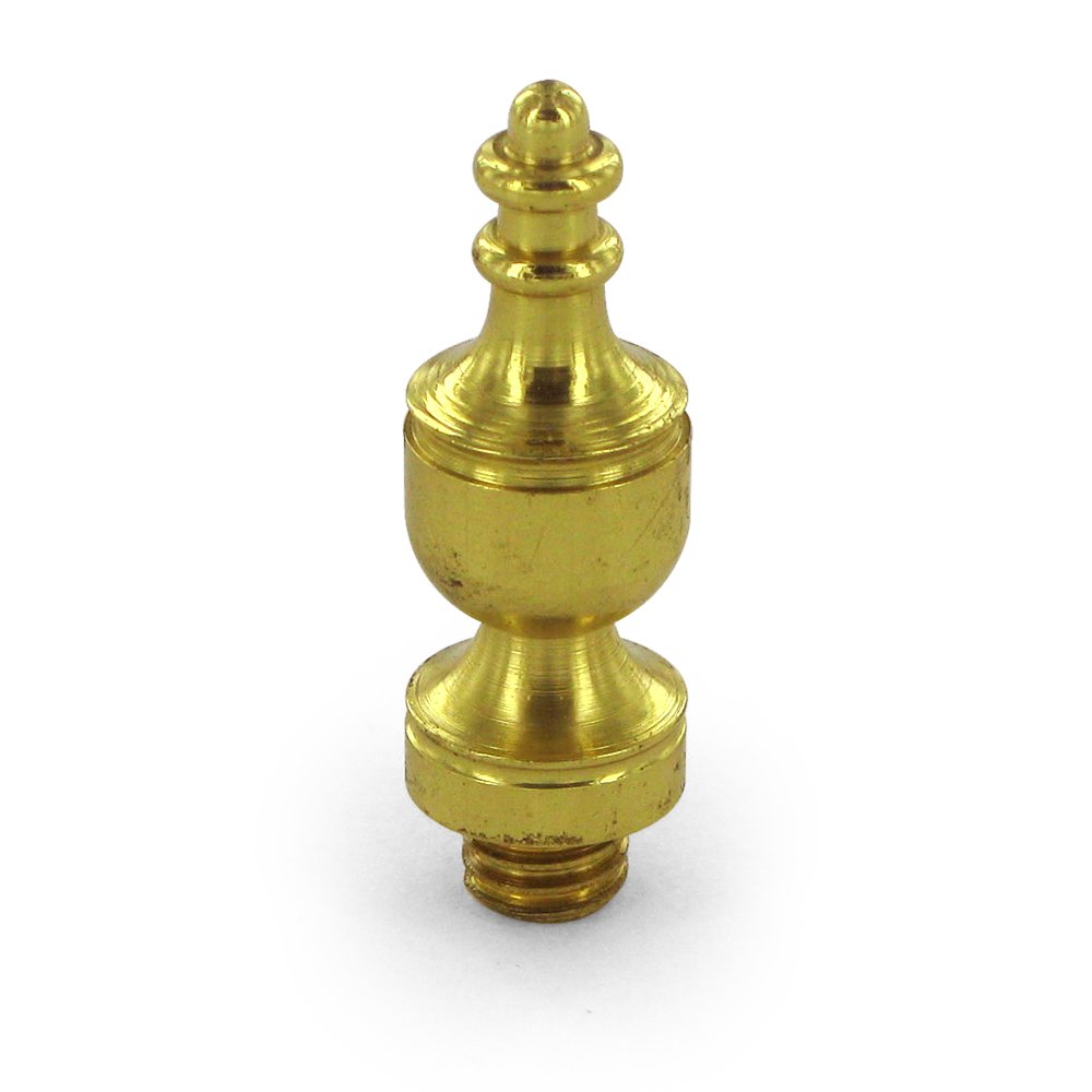 Deltana Solid Brass Urn Tip Door Hinge Finial (Sold Individually) in Polished Brass