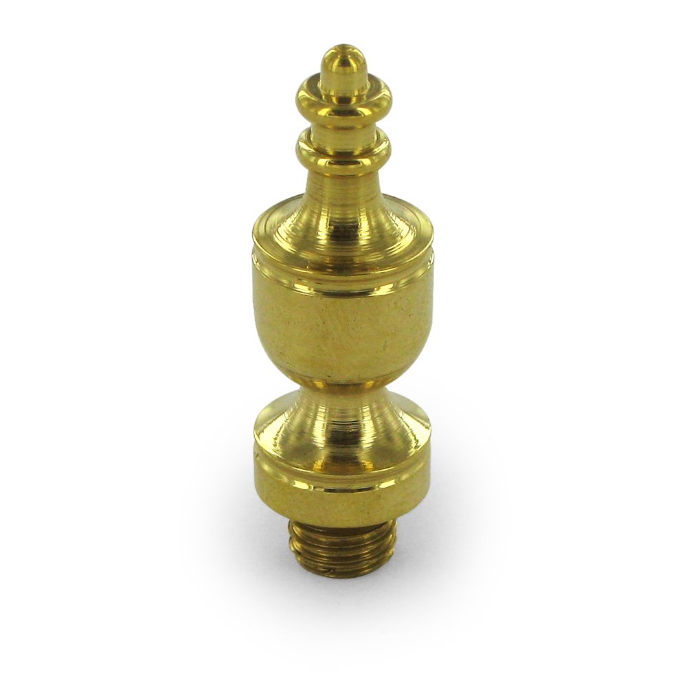 Deltana Solid Brass Urn Tip Door Hinge Finial (Sold Individually) in Polished Brass Unlacquered