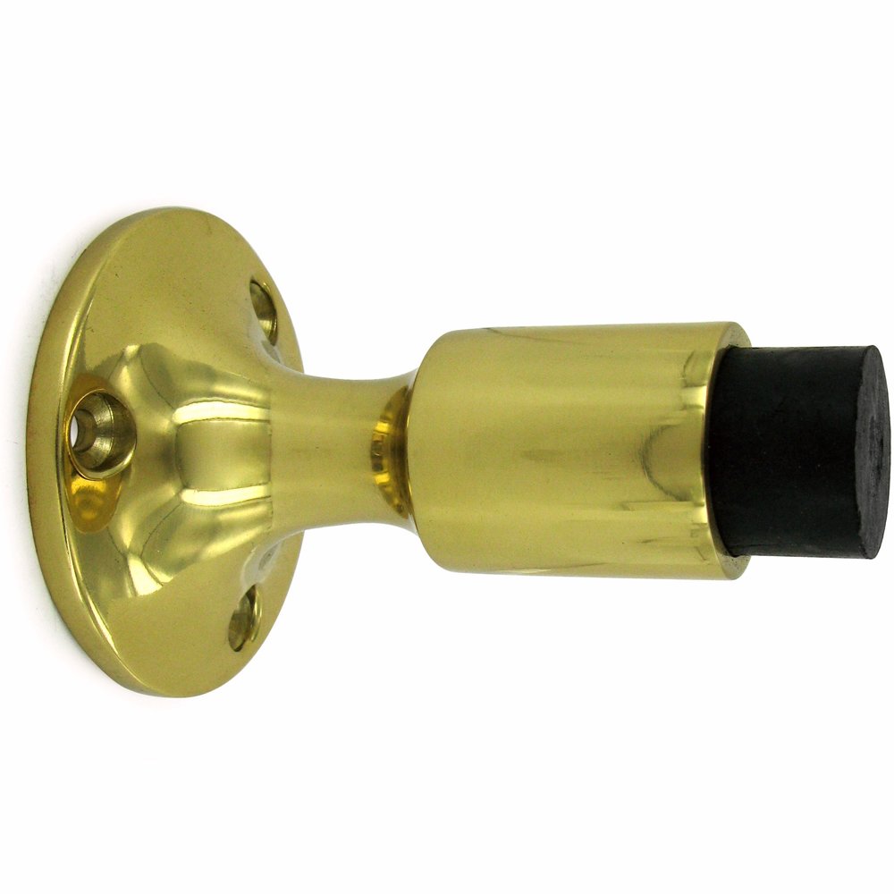 Deltana Solid Brass Wall Mounted Bumper in Polished Brass