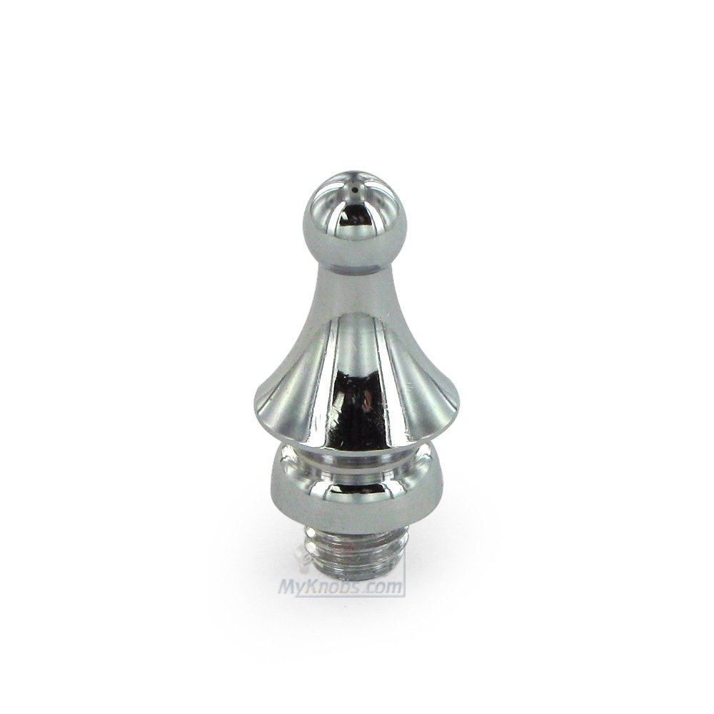 Deltana Solid Brass Windsor Tip Door Hinge Finial (Sold Individually) in Polished Chrome