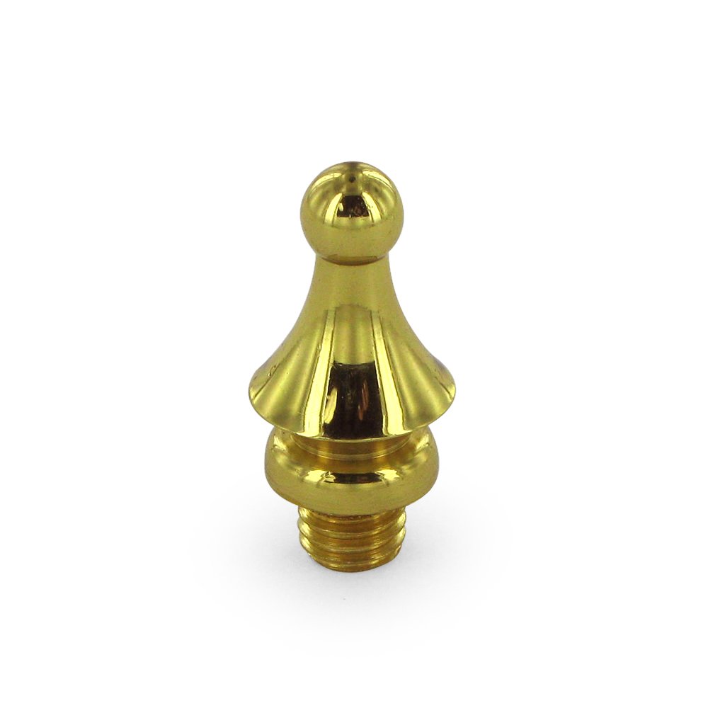 Deltana Solid Brass Windsor Tip Door Hinge Finial (Sold Individually) in Polished Brass Unlacquered