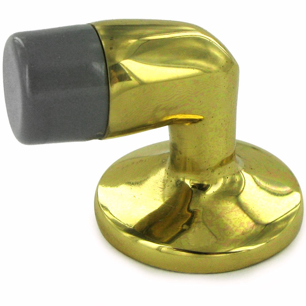 Deltana Solid Brass 1 3/8" Floor Door Bumper in Polished Brass