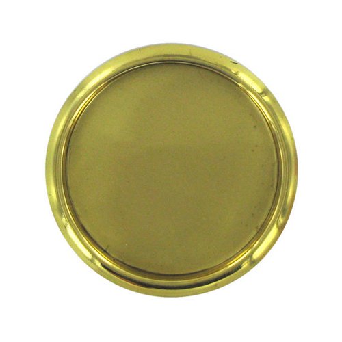 Deltana Solid Brass 2 1/8" Diameter Round Flush Pull in Polished Brass