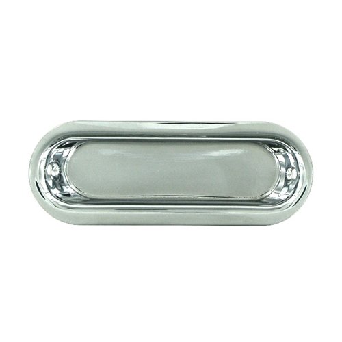 Deltana Solid Brass 3 1/2" x 1 1/4" Oblong Flush Pull in Polished Chrome