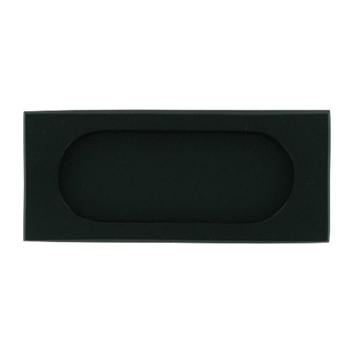 Deltana Solid Brass Large 4" x 1 3/4" Flush Pull in Paint Black