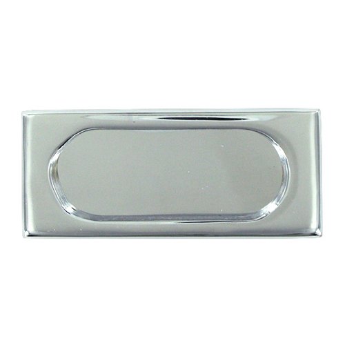 Deltana Solid Brass Large 4" x 1 3/4" Flush Pull in Polished Chrome