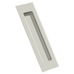 Deltana Solid Brass 7" x 1 7/8" x 3/8" Rectangular Flush Pull in Polished Nickel