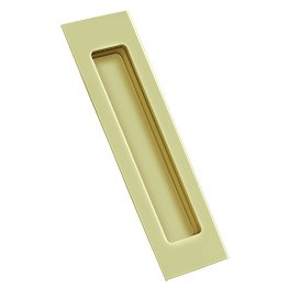 Deltana Solid Brass 7" x 1 7/8" x 3/8" Rectangular Flush Pull in Polished Brass
