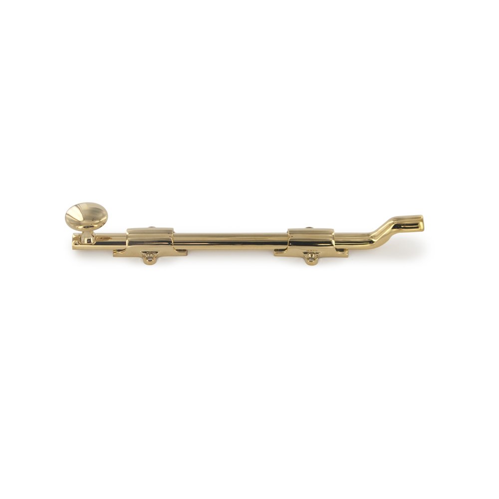 Deltana Solid Brass 10" Heavy Duty Surface Bolt with Off Set in PVD Brass
