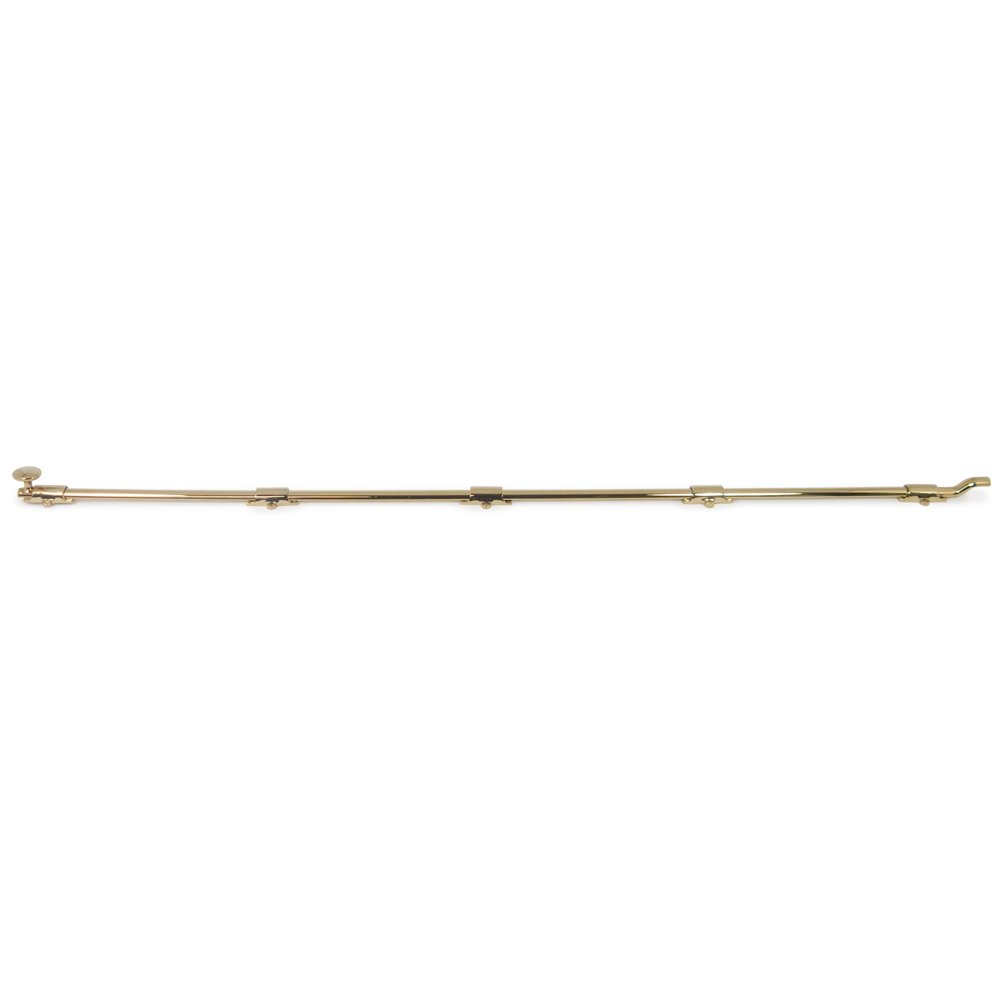 Deltana Solid Brass 42" Heavy Duty Surface Bolt with Off Set in PVD Brass