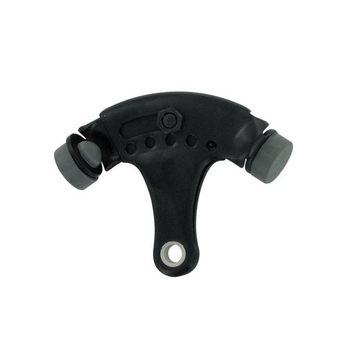 Deltana Solid Brass Hinge Mounted Adjustable Hinge Pin Stop in Paint Black