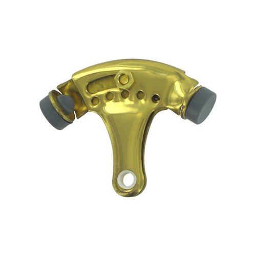 Deltana Solid Brass Hinge Mounted Adjustable Hinge Pin Stop in Polished Brass
