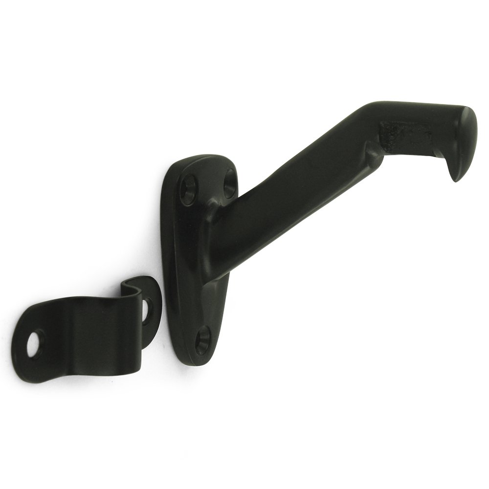 Deltana Solid Brass 3 5/16" Projection Hand Rail Bracket (Sold Individually) in Paint Black