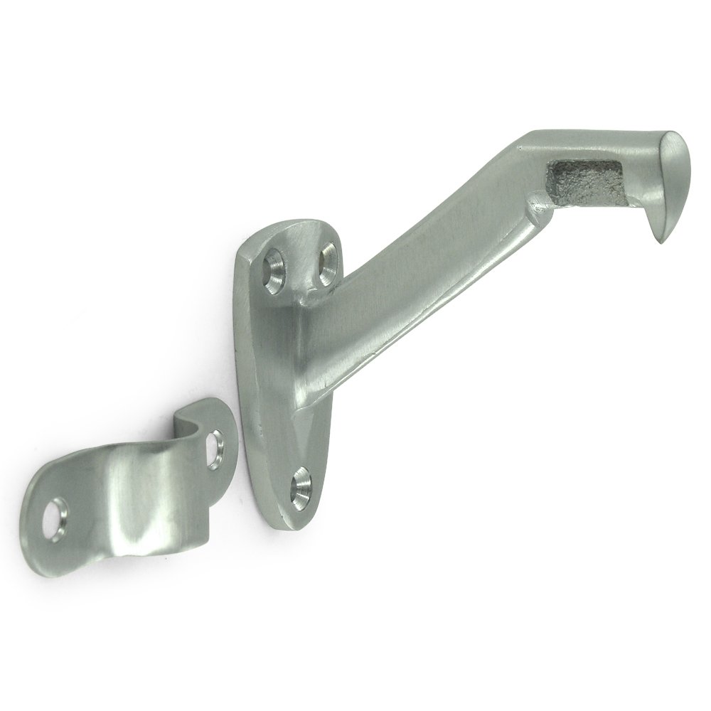 Deltana Solid Brass 3 5/16" Projection Hand Rail Bracket (Sold Individually) in Brushed Chrome