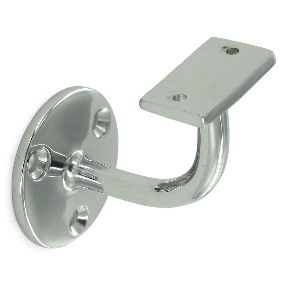 Deltana Solid Brass 3" Projection Light Duty Hand Rail Bracket (Sold Individually) in Polished Chrome