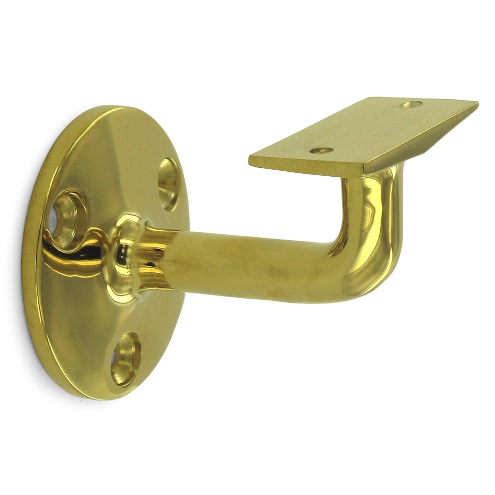 Deltana Solid Brass 3" Projection Hand Rail Bracket (Sold Individually) in PVD Brass
