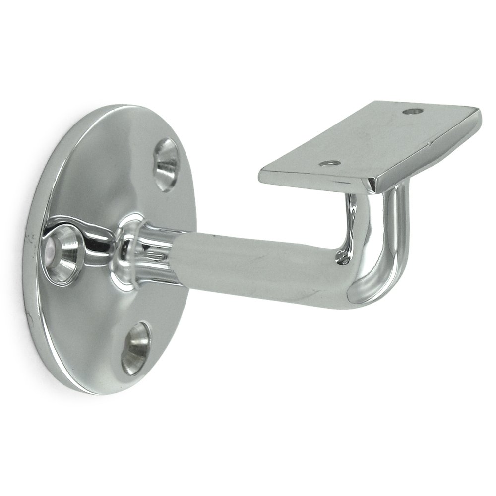 Deltana Solid Brass 3" Projection Hand Rail Bracket (Sold Individually) in Polished Chrome