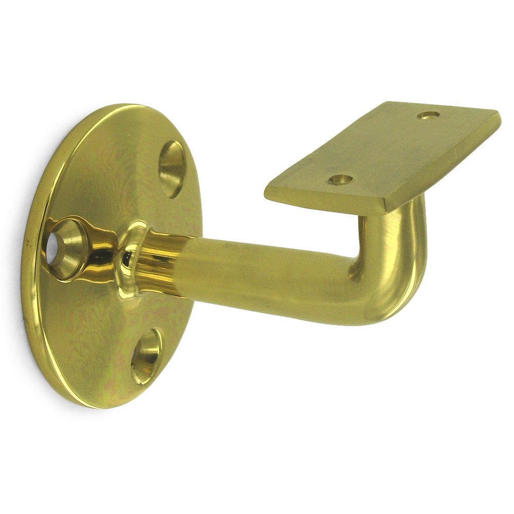 Deltana Solid Brass 3" Projection Hand Rail Bracket (Sold Individually) in Polished Brass