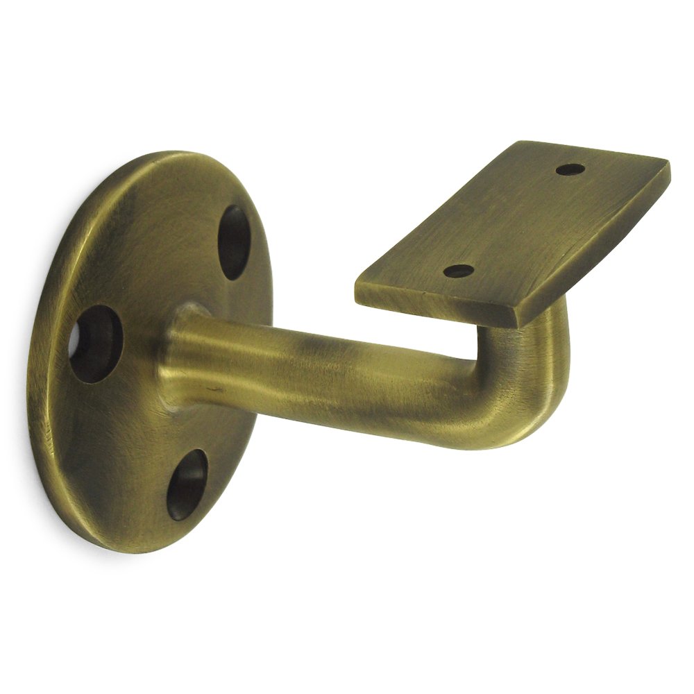 Deltana Solid Brass 3" Projection Hand Rail Bracket (Sold Individually) in Antique Brass