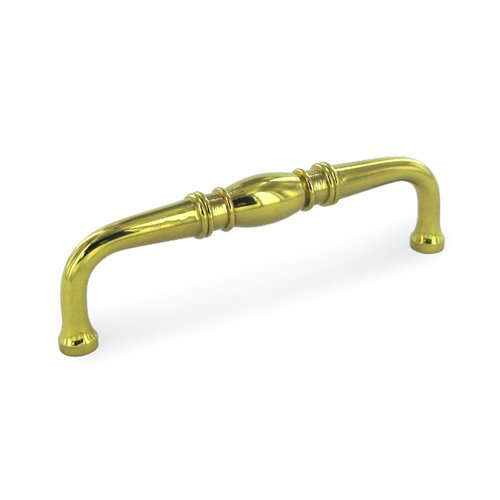 Deltana Solid Brass 4" Centers Colonial Wire Pull in Polished Brass