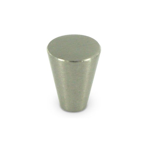 Deltana Solid Brass 3/4" Diameter Cone Knob in Brushed Nickel