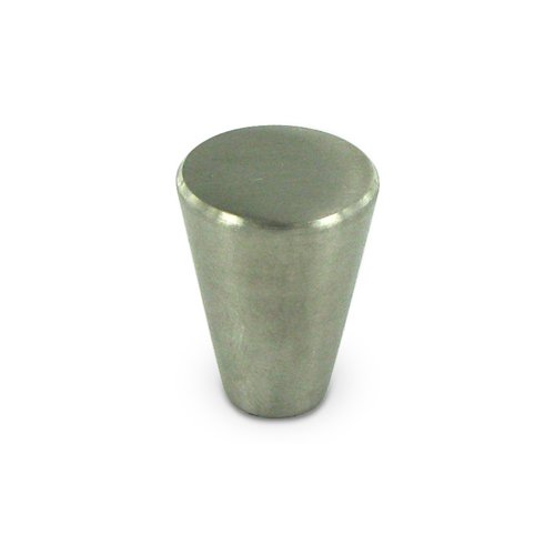 Deltana Solid Brass 3/4" Diameter Cone Knob in Brushed Stainless Steel