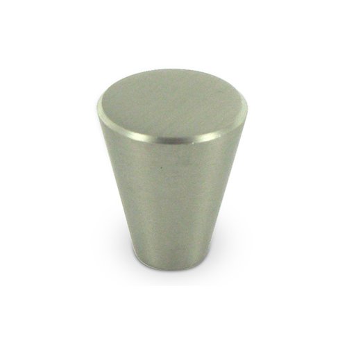 Deltana Solid Brass 1" Diameter Cone Knob in Brushed Nickel