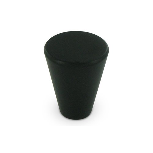 Deltana Solid Brass 1" Diameter Cone Knob in Paint Black