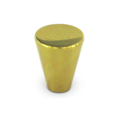 Deltana Solid Brass 1" Diameter Cone Knob in Polished Brass