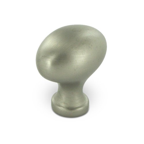 Deltana Solid Brass 1 1/4" Oval Egg Knob in Brushed Nickel