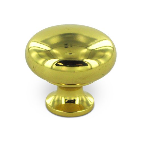Deltana Solid Brass 1 1/4" Diameter Solid Round Knob in Polished Brass