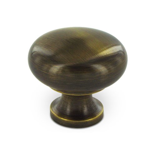 Deltana Solid Brass 1 1/4" Diameter Solid Round Knob in Antique Brass