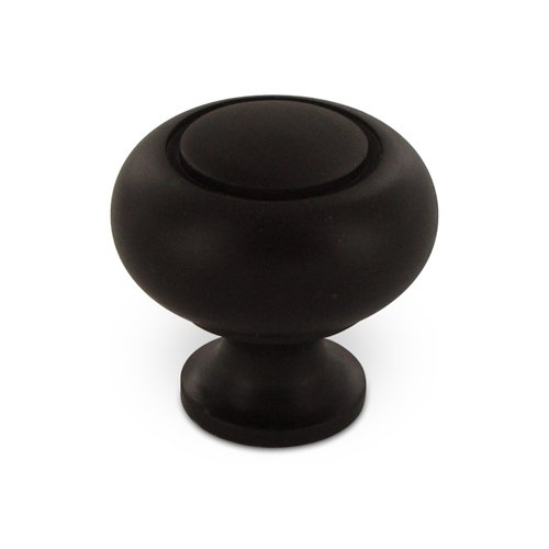 Deltana Solid Brass 1 1/4" Diameter Round Groove Knob in Oil Rubbed Bronze