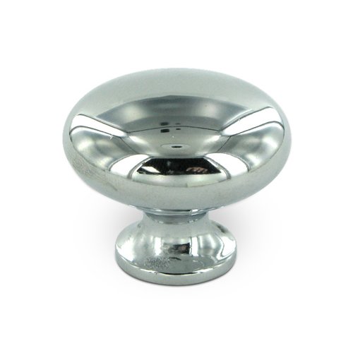 Deltana Solid Brass 1 1/4" Diameter Hollow Round Knob in Polished Chrome