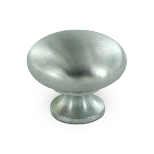 Deltana Solid Brass 1 1/4" Diameter Hollow Round Knob in Brushed Chrome