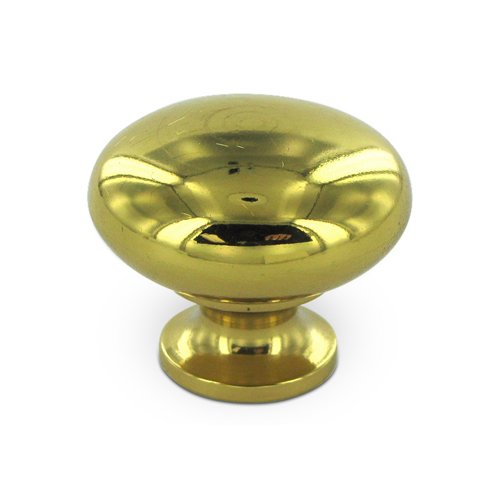 Deltana Solid Brass 1 1/4" Diameter Hollow Round Knob in Polished Brass